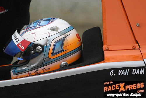 Carlo van Dam, snelste coureur van test Zolder
